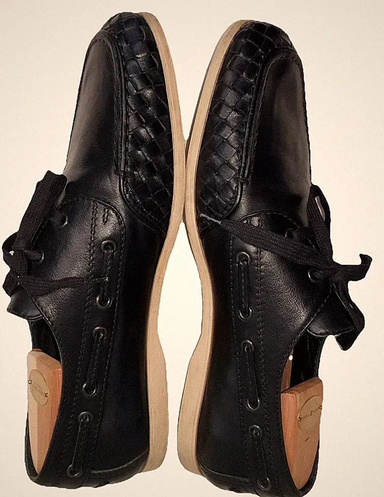 Bottega Veneta Herrenschuhe Schwarz Größe UK 8,5 EU 42,5. Gebraucht