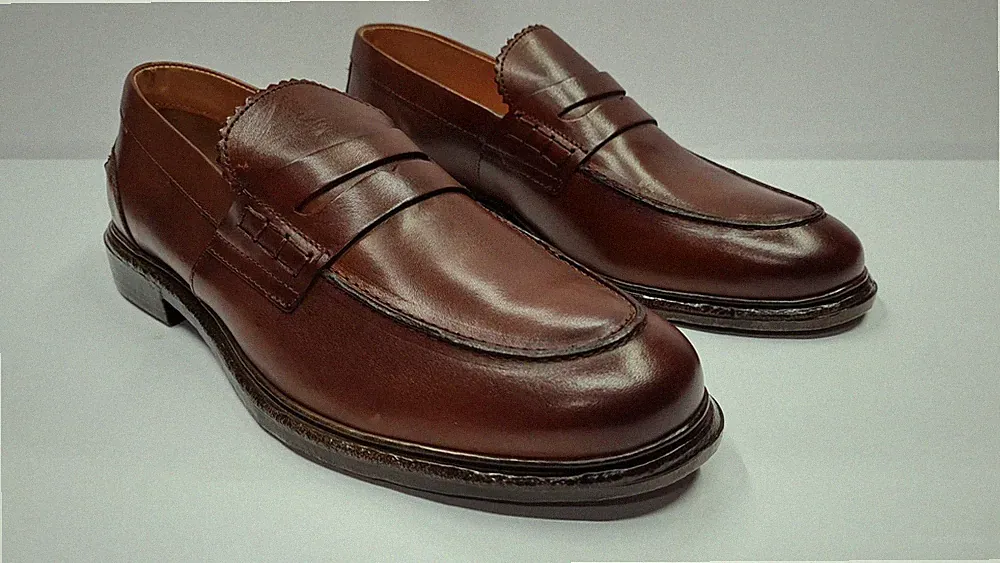 Botticelli Herren Halbschuh aus Glattleder mit Fersenverstärkung - COG (Cognac