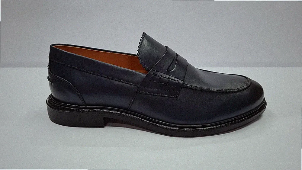 Botticelli Herren Halbschuh aus Glattleder mit Fersenverstärkung - NAV (Navy)