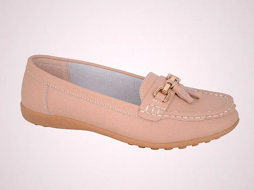 Boulevard Damen Slipper Beige Größe 7 Smart Lederoptik Tassel Loafer L748