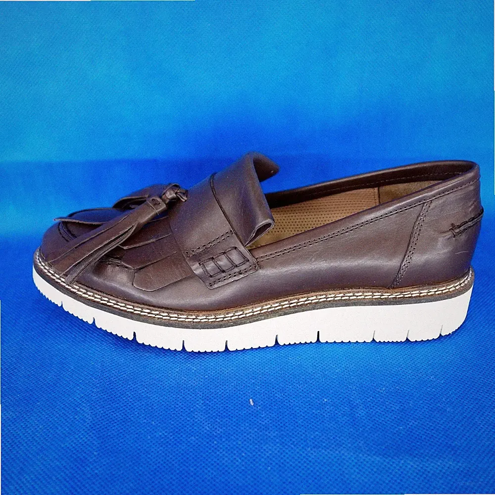 BP Private Loafer Braun 36 37 Damen Slipper Schuhe Echt Leder Flach Np 119 Neu