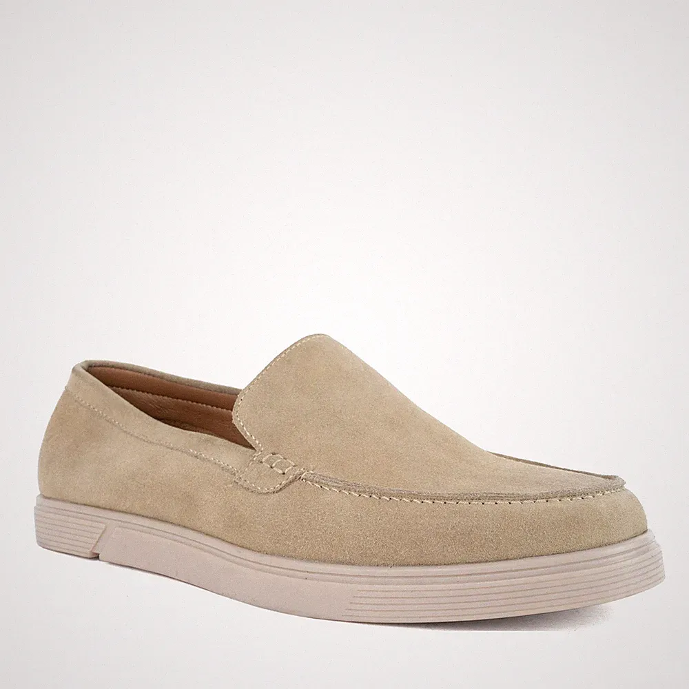 Brandson Herren Beige Wildleder Loafer Freizeit BRD3969-25116