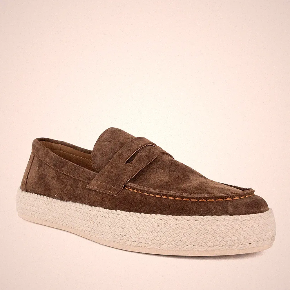 Brandson Herren Braune Wildleder Loafer Freizeit BRD3969-25119
