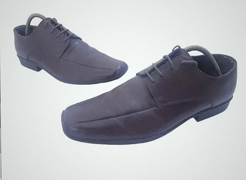 Braune Leder Halbschuhe Herren Größe 8 UK EU 42 formelle Schnürschuhe