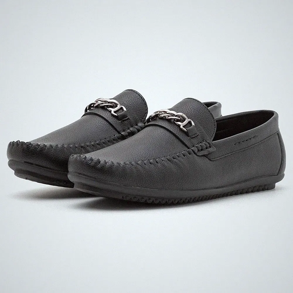 Brave Soul Link schwarze Kunstleder Halbschuhe