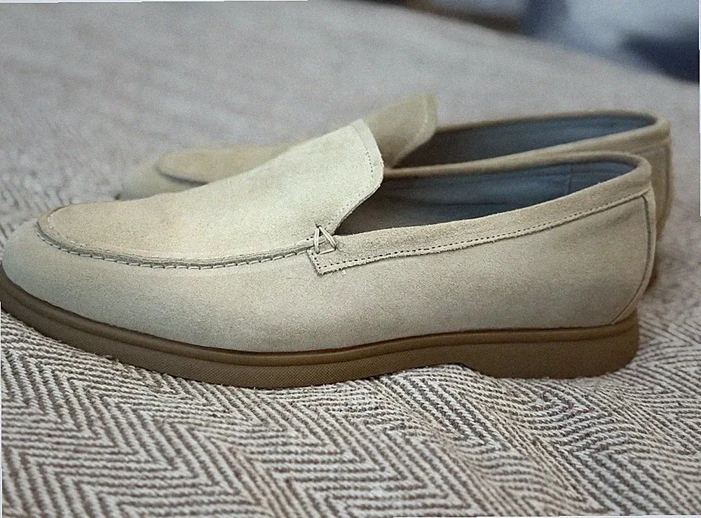 Brax Feel Good Herren Loafer Slipper Beige Wildleder Gr 43 NP 120€ Summer Walk