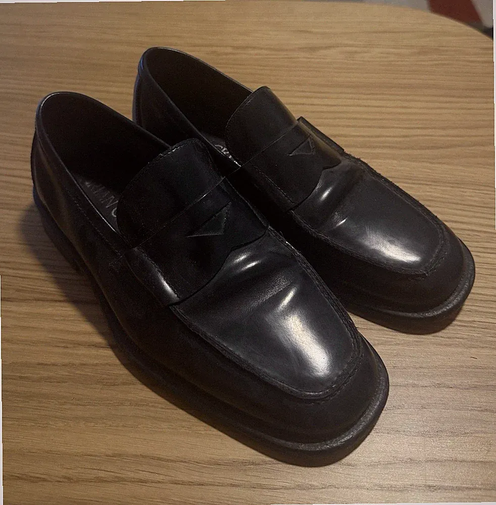 brian green Slipper Loafer Schwarz Leder EU 39 Rahmengenäht