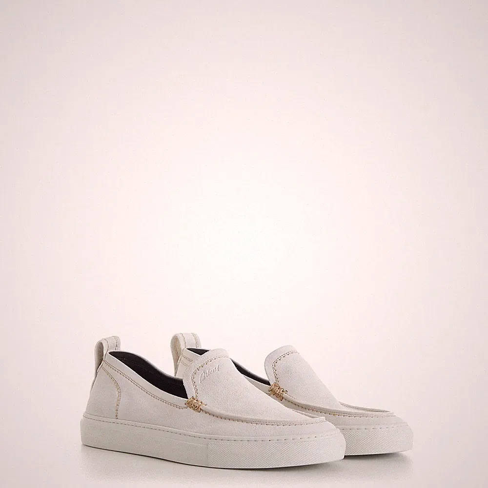 BRIONI 650$ Slipper Loafer Sneaker - weiches Wildleder, Gummisohle