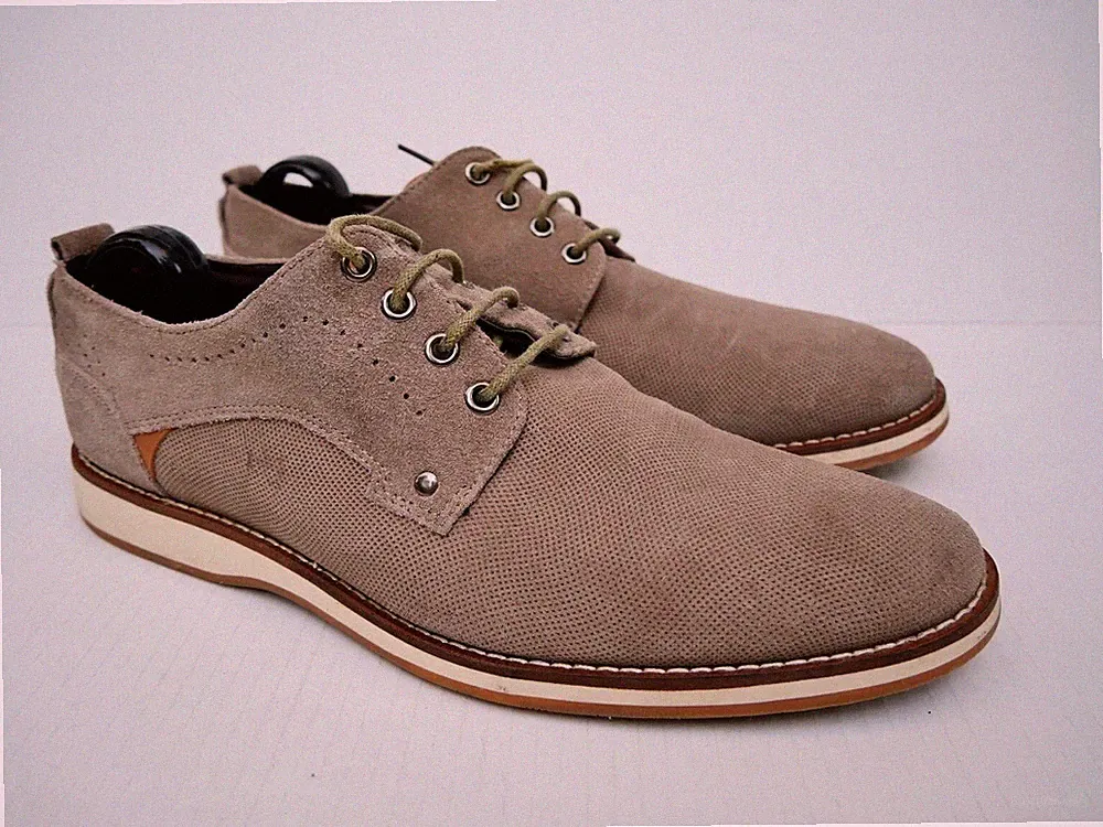 Browns B2 Men's Gray Dress Shoes Good Condition Size 11 Canvas Leather
