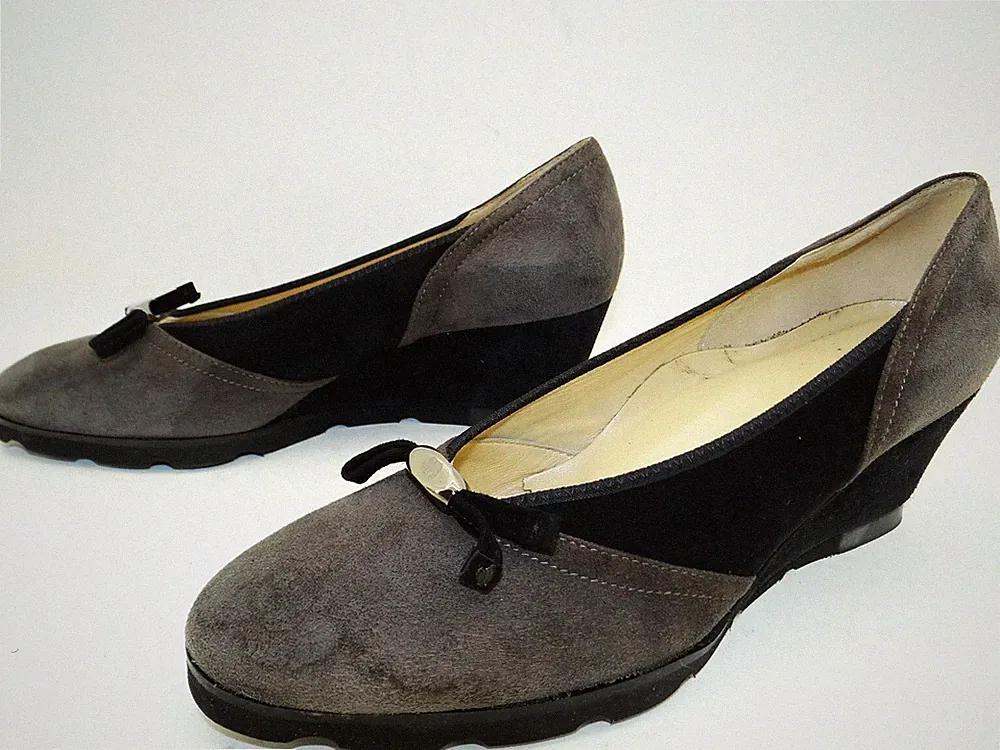 Brunate Schuhe Slipper Keil Pumps Keilabsatz Loafer Damen Leder Gr.38,5