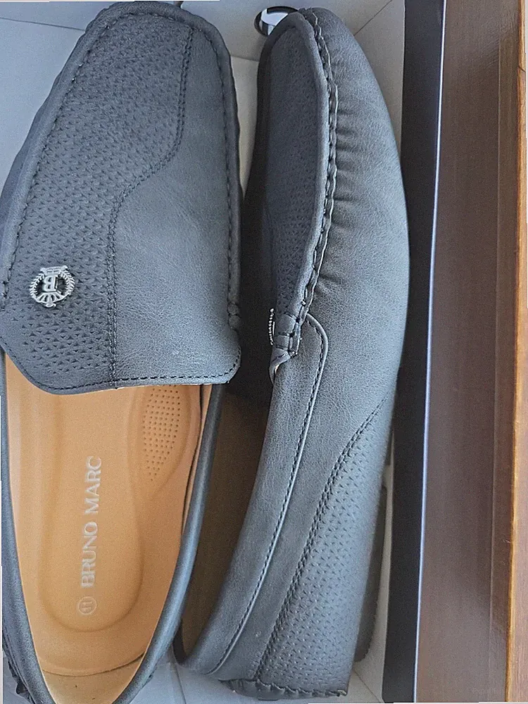 Bruno Marc Herren Loafer – Grau – Größe ( size11 (44.5) – neu