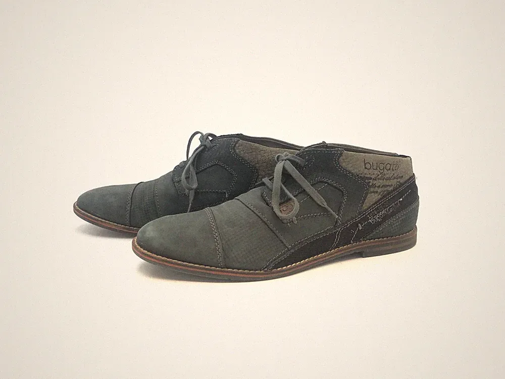 Bugatti Herren Halbschuhe Schnürer Loafers Comfort Blau Gr. 43 (UK 9)