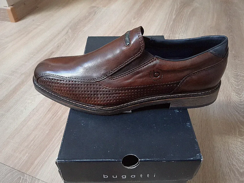 Bugatti Loafer Maik Exko Herren Slip On Braun Gr. 46 - Neu + OVP - 99,95€