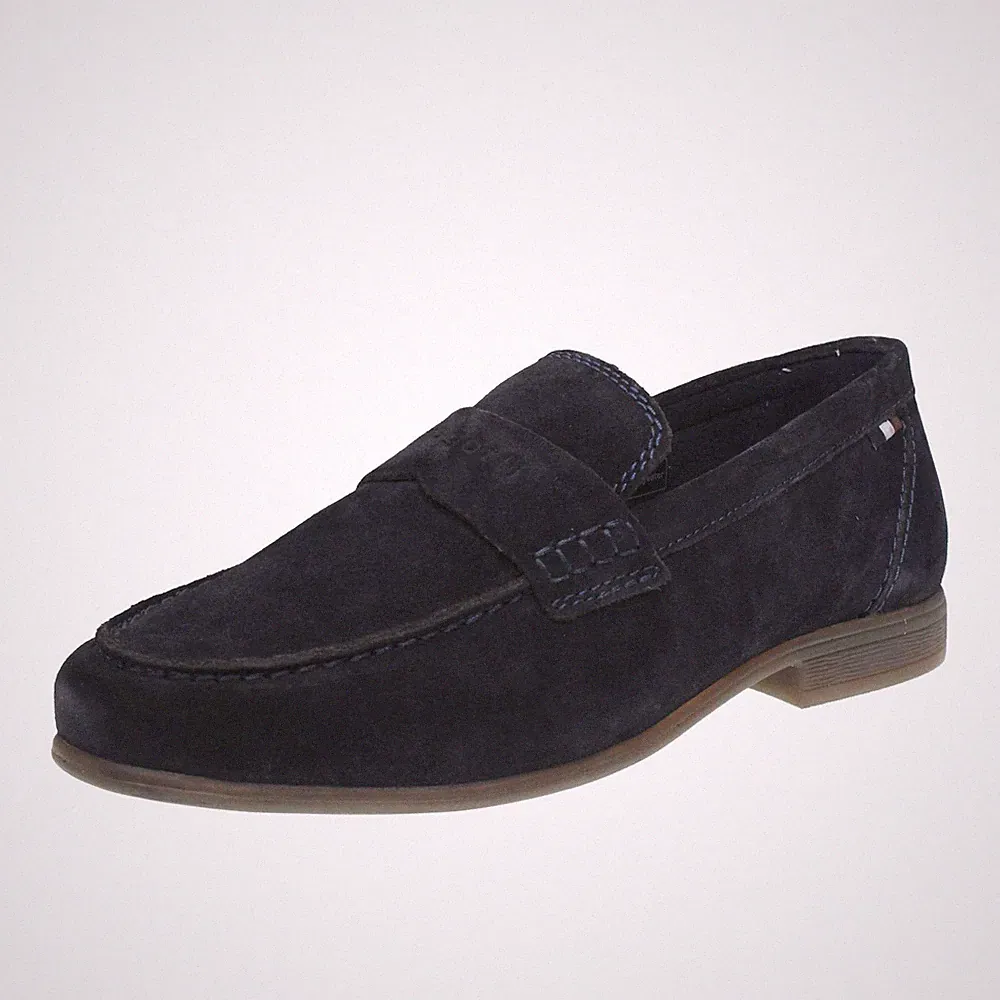 Bugatti Trip - blaue Wildleder Halbschuhe - Größe 40 [26,7 cm] Herrenschuhe Halbschuhe