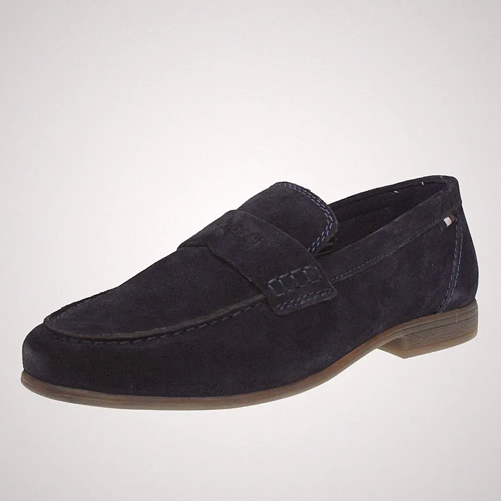 Bugatti Trip - blaue Wildleder Halbschuhe - Größe 43 [28,7 cm] Herrenschuhe Halbschuhe