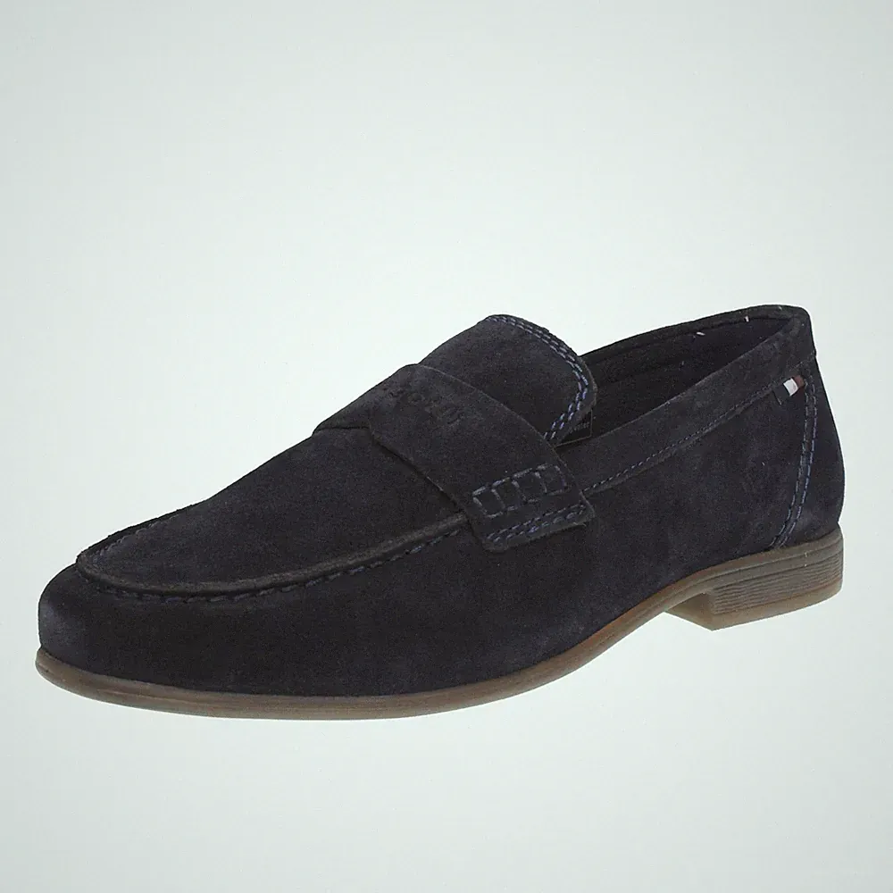 Bugatti Trip - blaue Wildleder Halbschuhe - Größe 45 [30cm] Herrenschuhe Halbschuhe