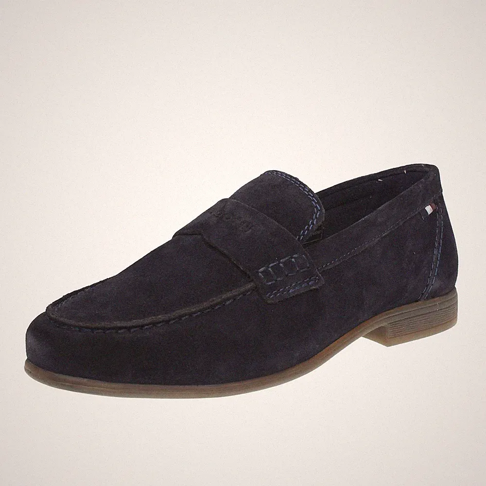 Bugatti Trip - blaue Wildleder Halbschuhe - Größe 45 [30cm] Herrenschuhe Halbschuhe