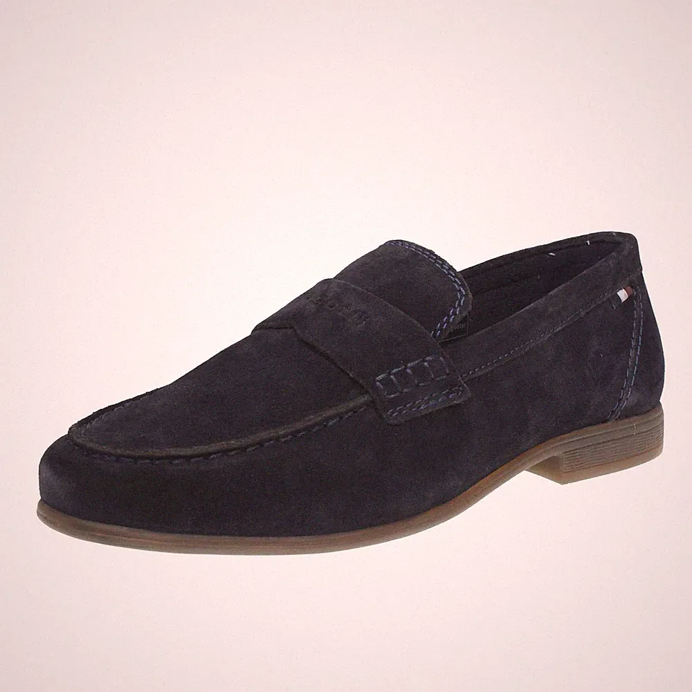 Bugatti Trip - Blaue Wildleder Halbschuhe - Herren Schuhe Halbschuhe