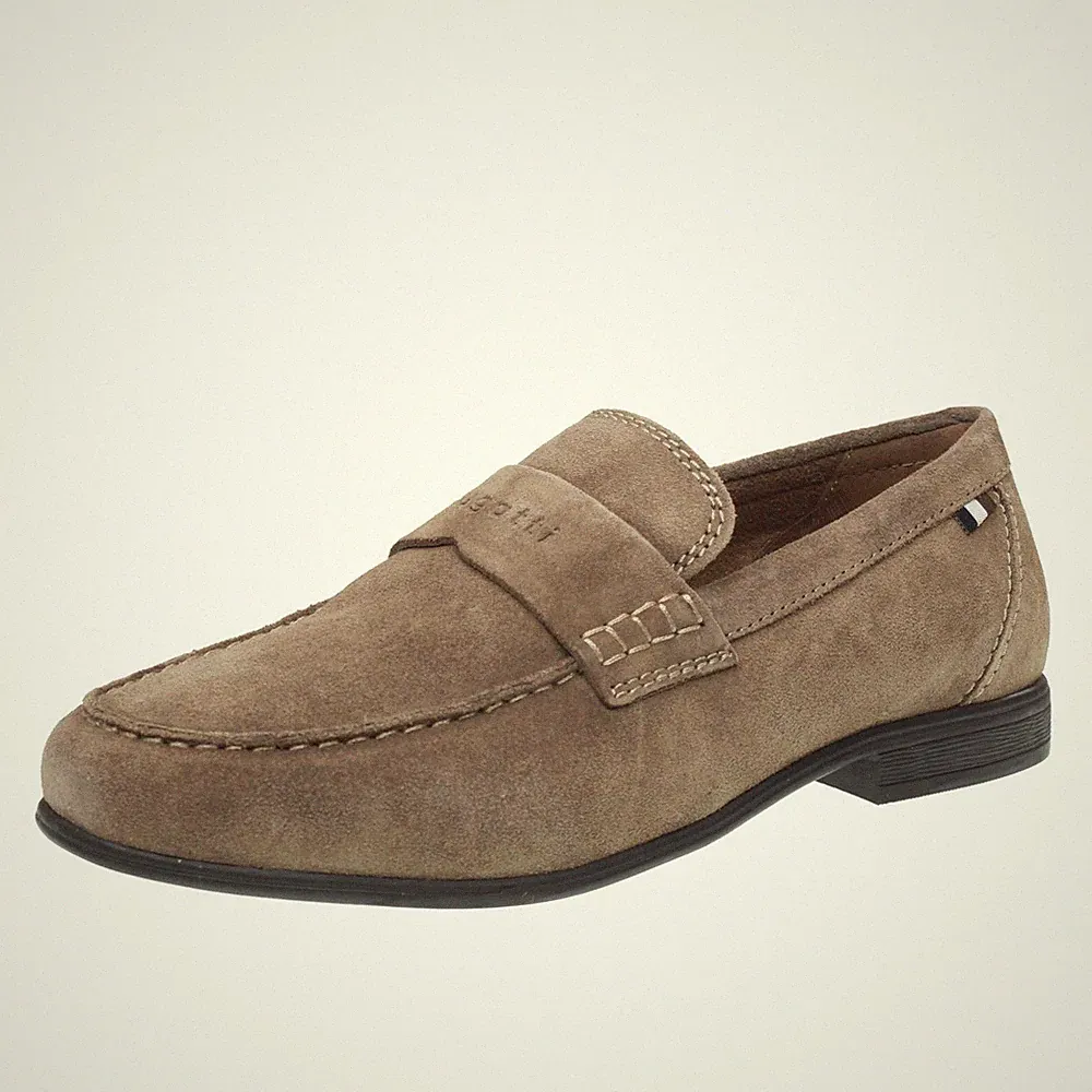 Bugatti Trip - graue Wildleder Halbschuhe - Größe 40 [26,7 cm] Herrenschuhe