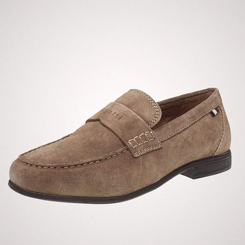 Bugatti Trip - graue Wildleder Halbschuhe - Größe 40 [26,7 cm] Herrenschuhe