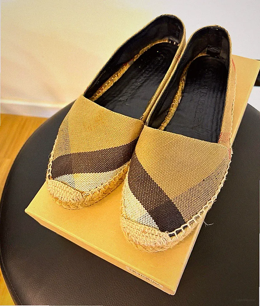 Burberry Hodgson Check Espadrilles / Loafer, Größe 38, Original