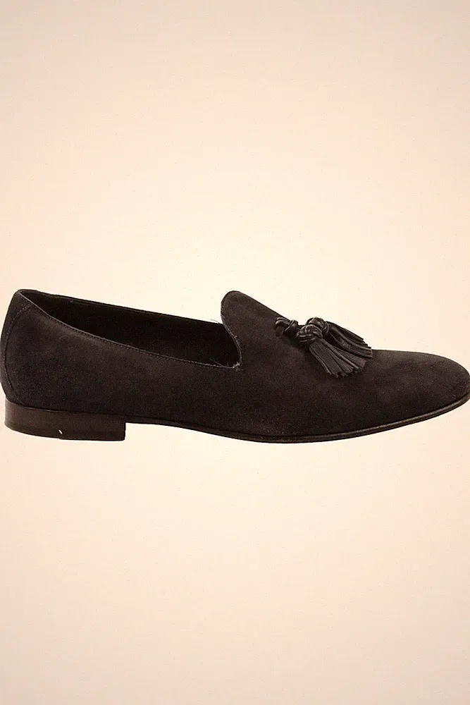 BURBERRY NAVY HERREN WILDLEDER HALBSCHUHE EU 42 UK 9 US 12