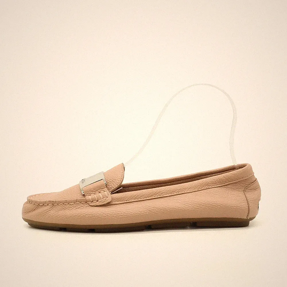 Calvin Klein Damen Lisette loafer beige leder niedrig Schuhe mokassin EU 36.5
