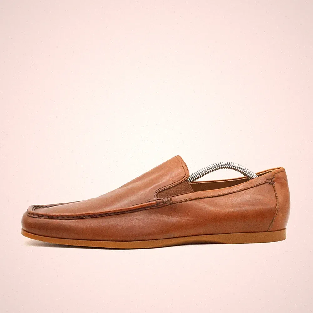 Calvin Klein Herren Freizeitschuh EU 42 Elm Braun Leder Atmungsaktiv Loafers