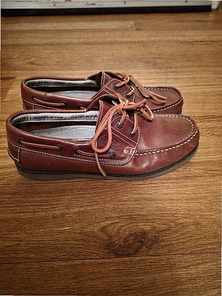 CAMEL Active Herren Leder Schuhe Mokassins Slipper Bootschuhe Loafer Gr. 7,5