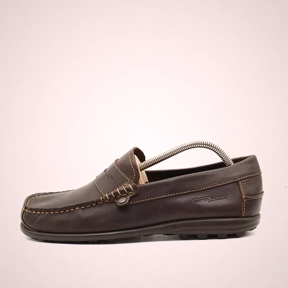 Camel Active Herren Travel Loafer Braun Leder Bequem Mokassins EU 40,5
