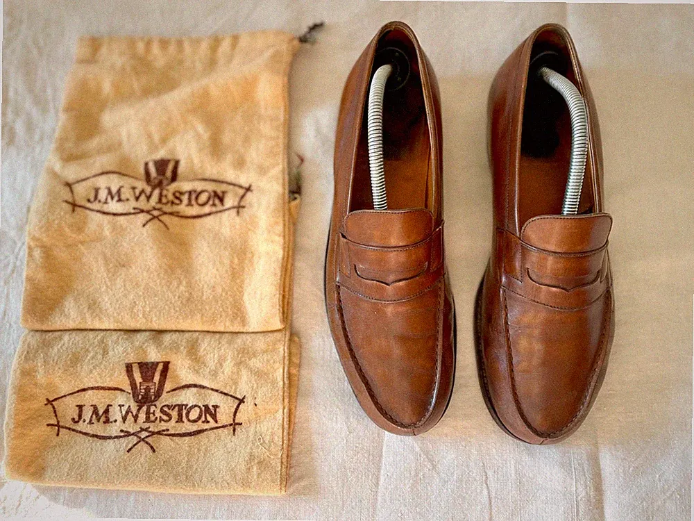 camel leder halbschuhe herren J.M. Weston