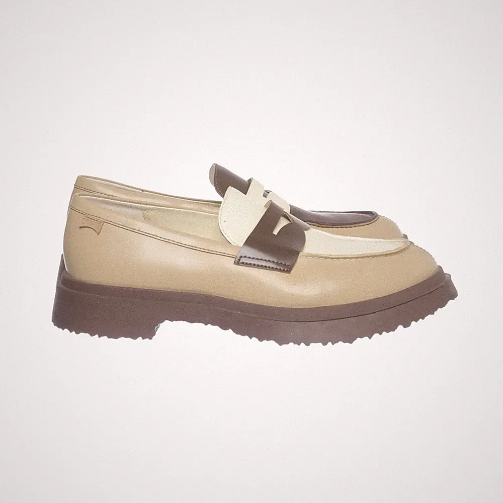 Camper, Loafers, Größe: 42, model: walden, Leder, Beige/Braun/Weiß, Herren #6hu