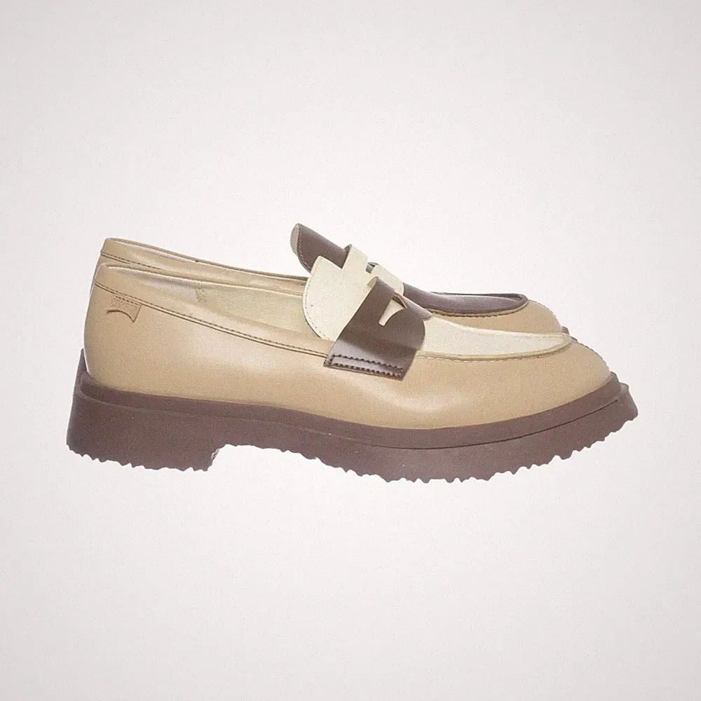 Camper, Loafers, Größe: 42, Walden, Leder, Beige/Braun/Weiß, Herren #6hu