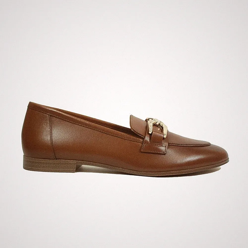 Caprice 24201 44 303 Cognac Leder Damen Smart Loafer Schuhe