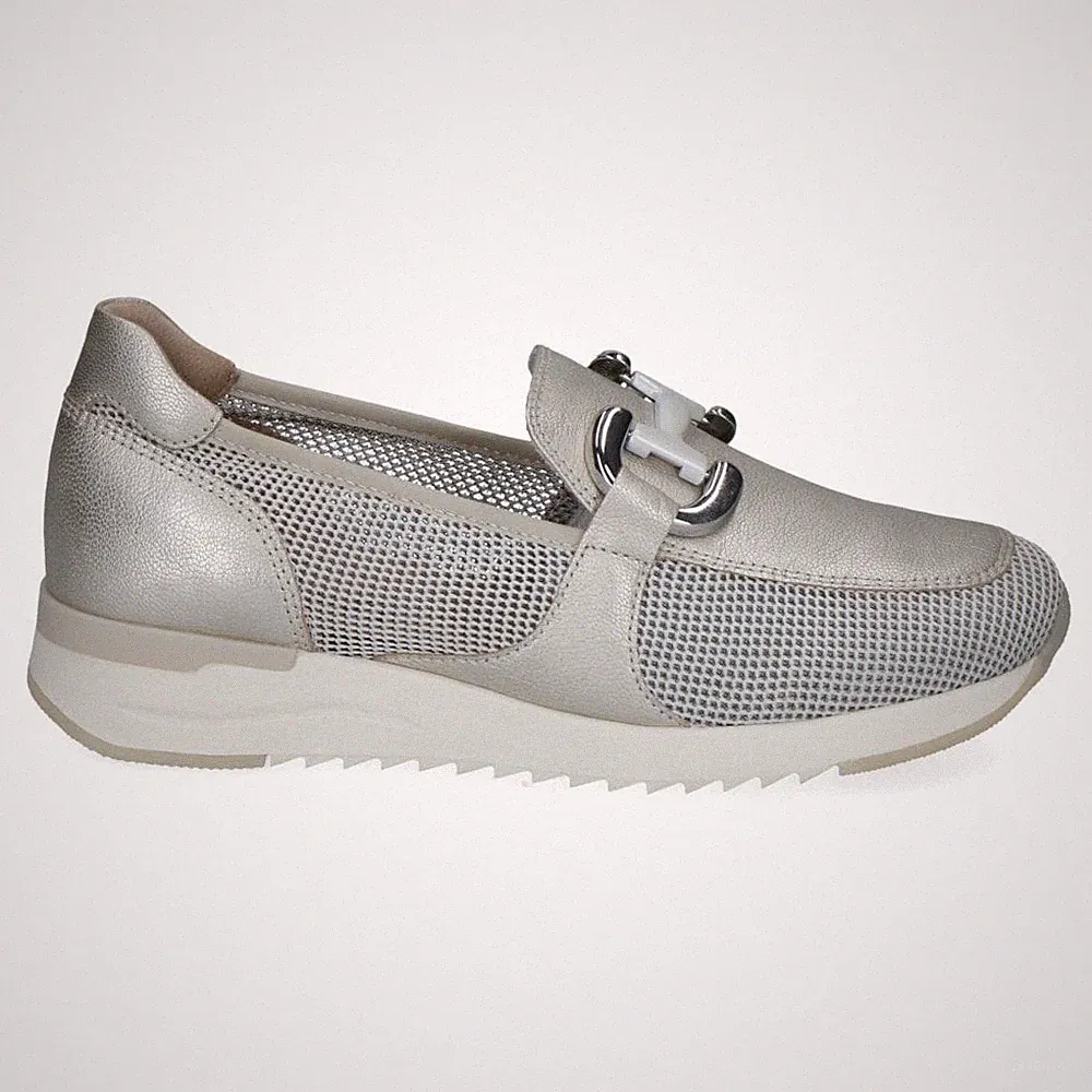 Caprice 24536 Platinum Damen Open Mesh Sommerschuhe Atmungsaktiv Halbschuhe