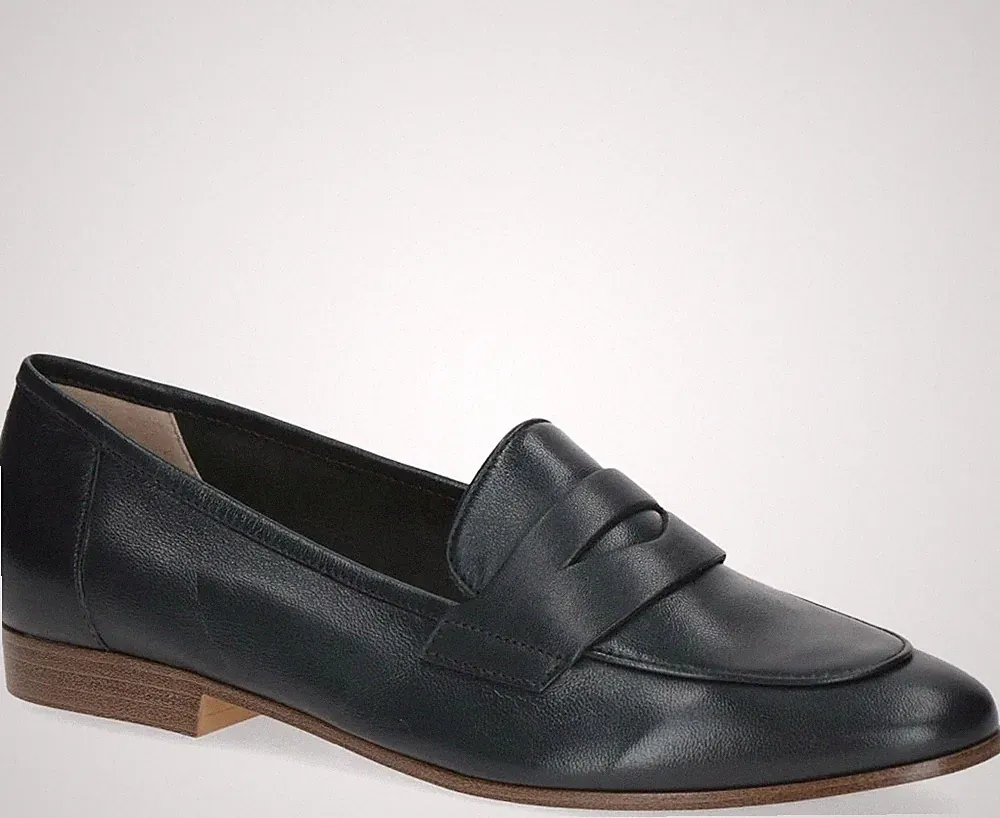 Caprice Damen Blaue Leder Loafer Freizeit 9-24200-44855