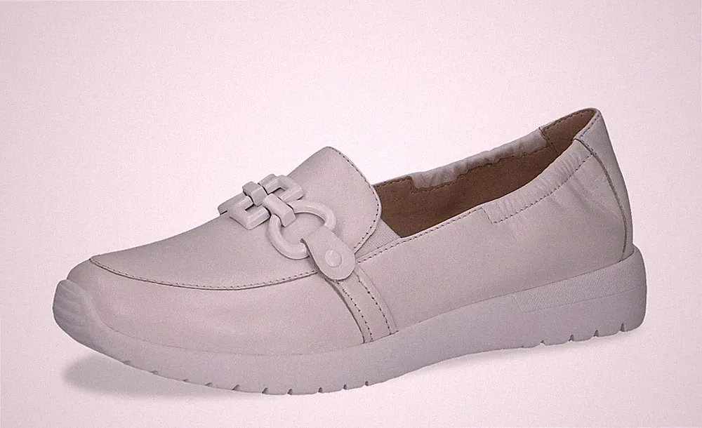 Caprice Halbschuhe 9-24708-42 Nappaleder weiß Keilabsatz 3 cm