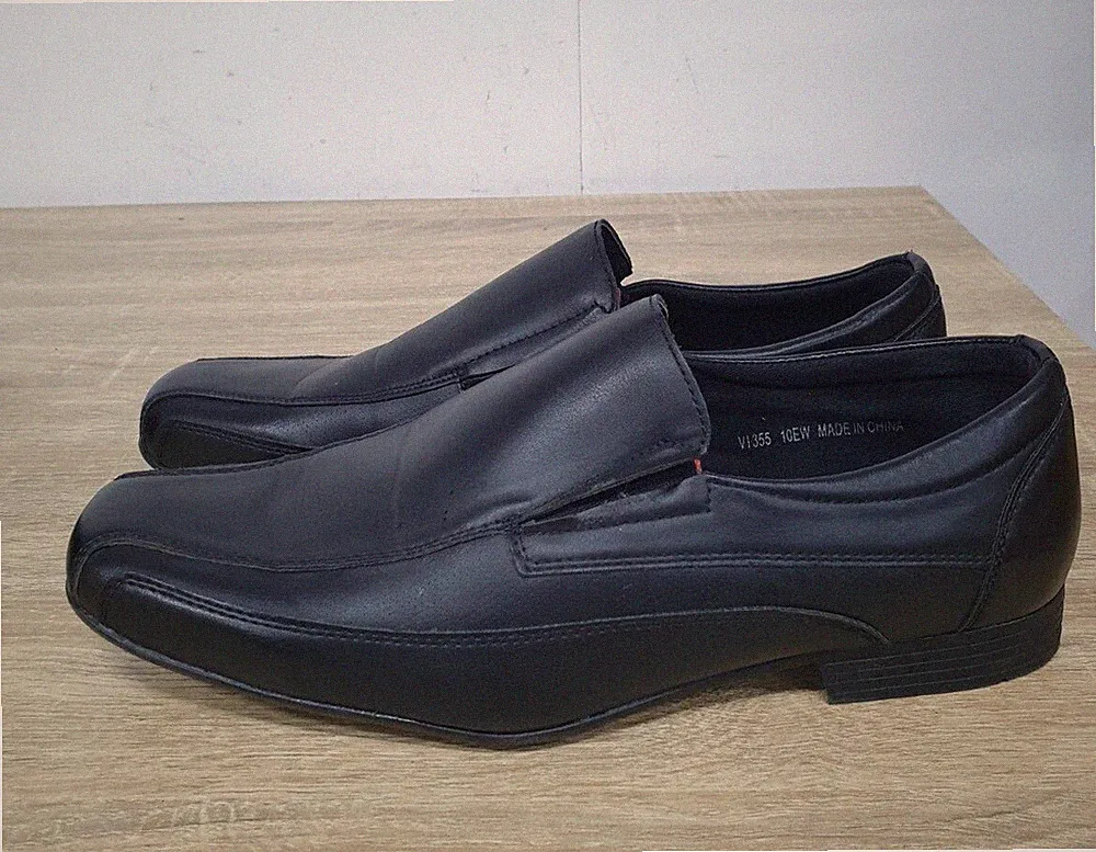 Capsule Herren Schwarz Lackleder Halbschuhe Schuhe UK 10
