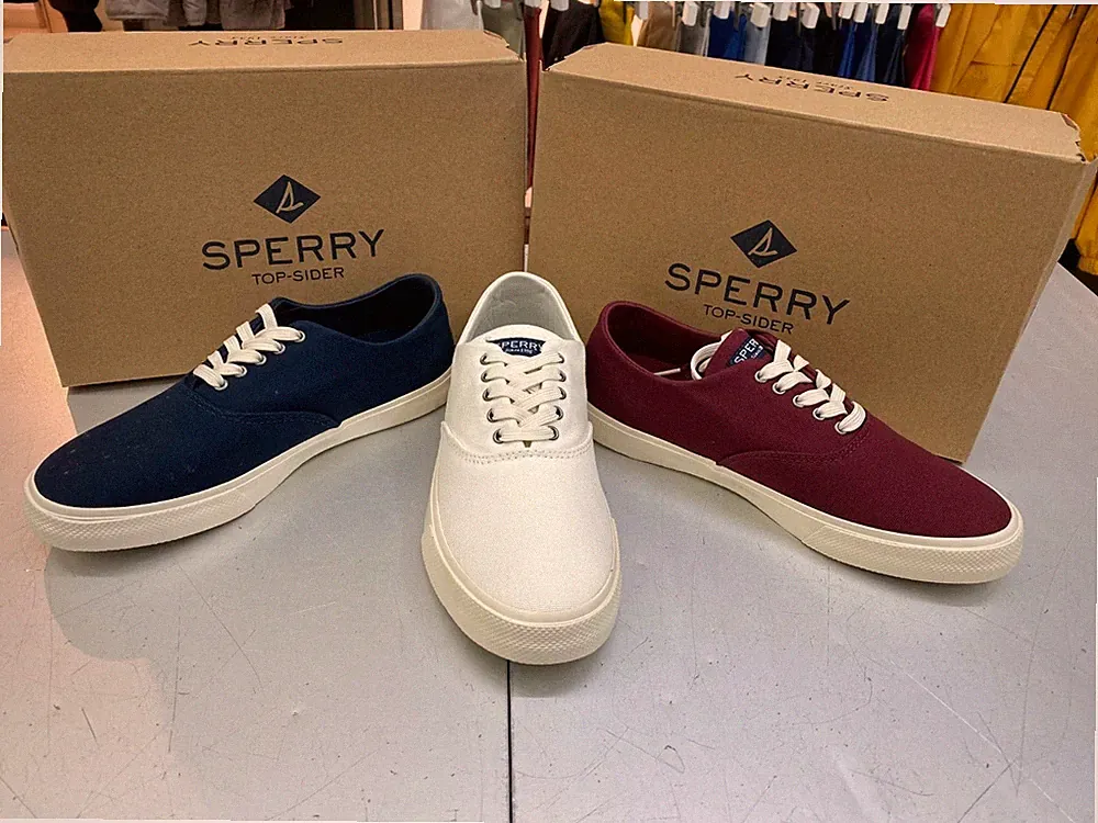 Captains Sperry Top Sider UNISEX Bootshalbschuh Blau/Bordeaux/Weiß