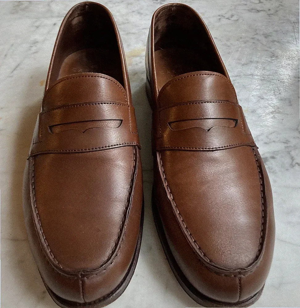 Carmina Penny Loafers 80578 GENOVA Original Box & Cotton Bags Size 9.5 US 8.5 UK