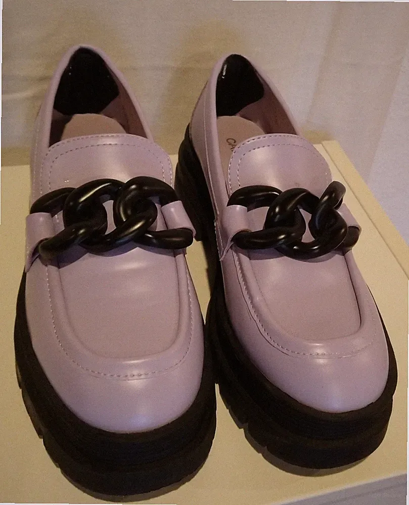 Catwalk Damen Loafer, Größe 38 Pink/Rosa Mit Plateausole