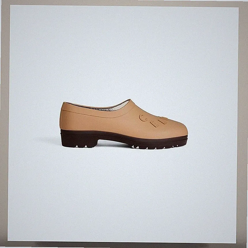 Celine Garten Clog - Naturkautschuk Beige / Dunkelbraun 158737830 [U]