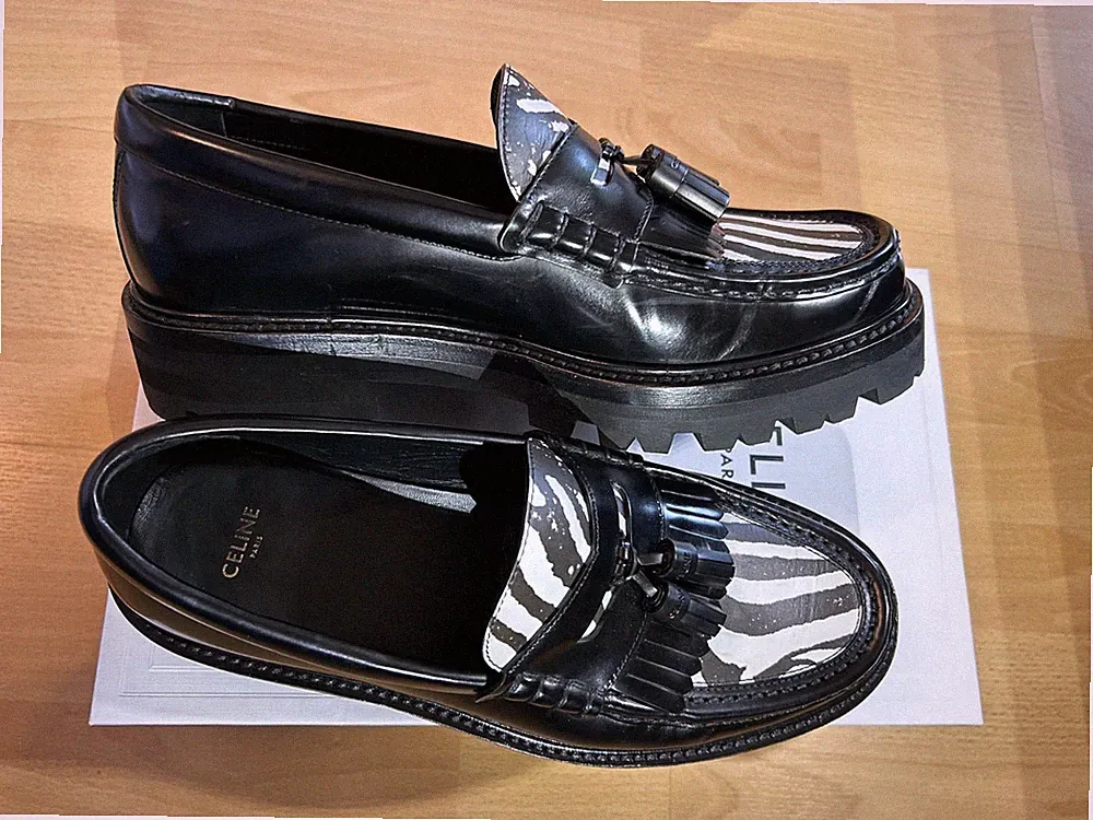 Celine Loafers Schwarz/Weiß Gr. 41