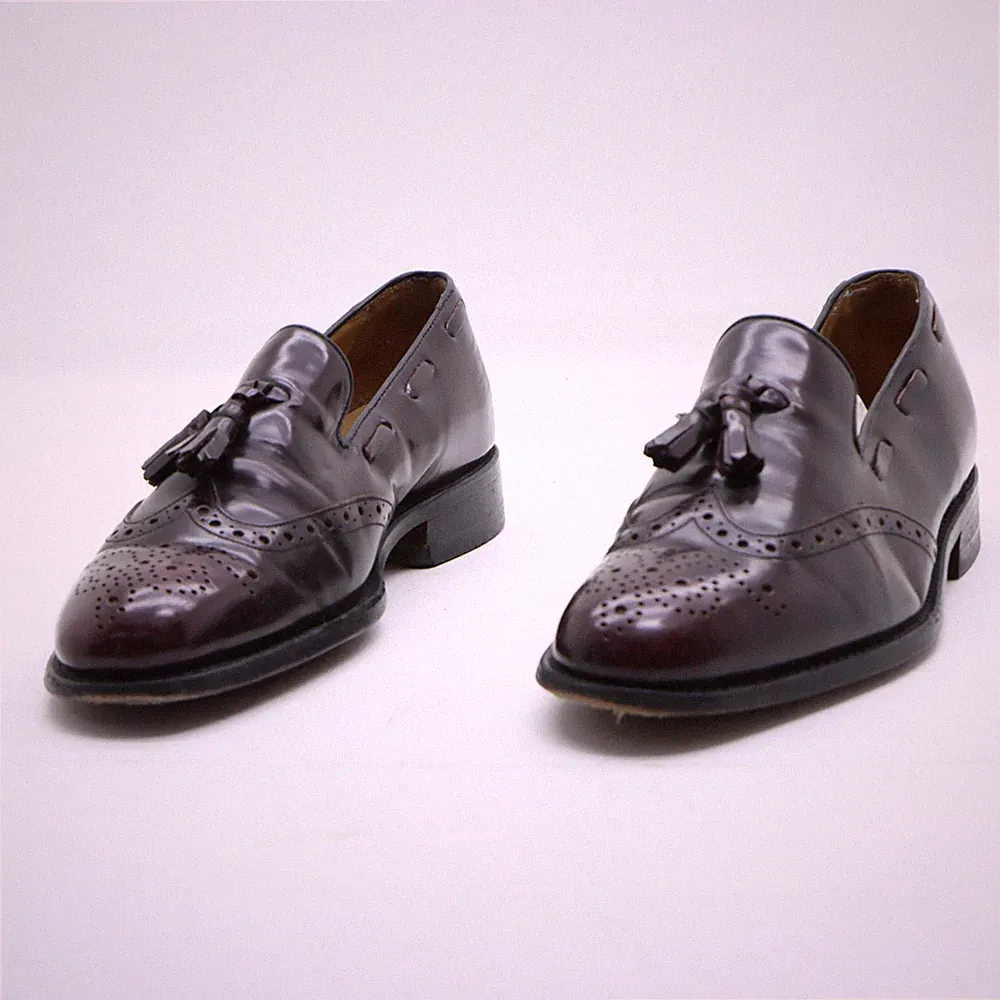 charles tyrwhitt Herren Halbschuh Gr. 40 gebraucht (SS4215) Leder bordeaux