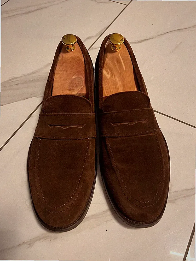 Charles Tyrwhitt Schuhe Penny Loafer wildleder braun Gr. 42/8