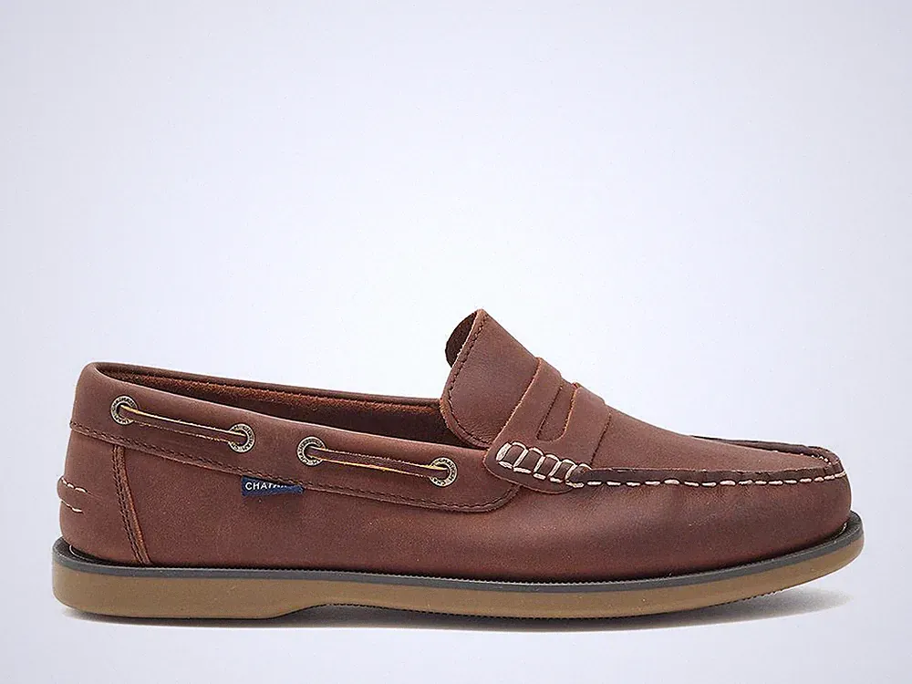 Chatham Leder Halbschuhe für Herren - Shanklin in Burgund, 6-15