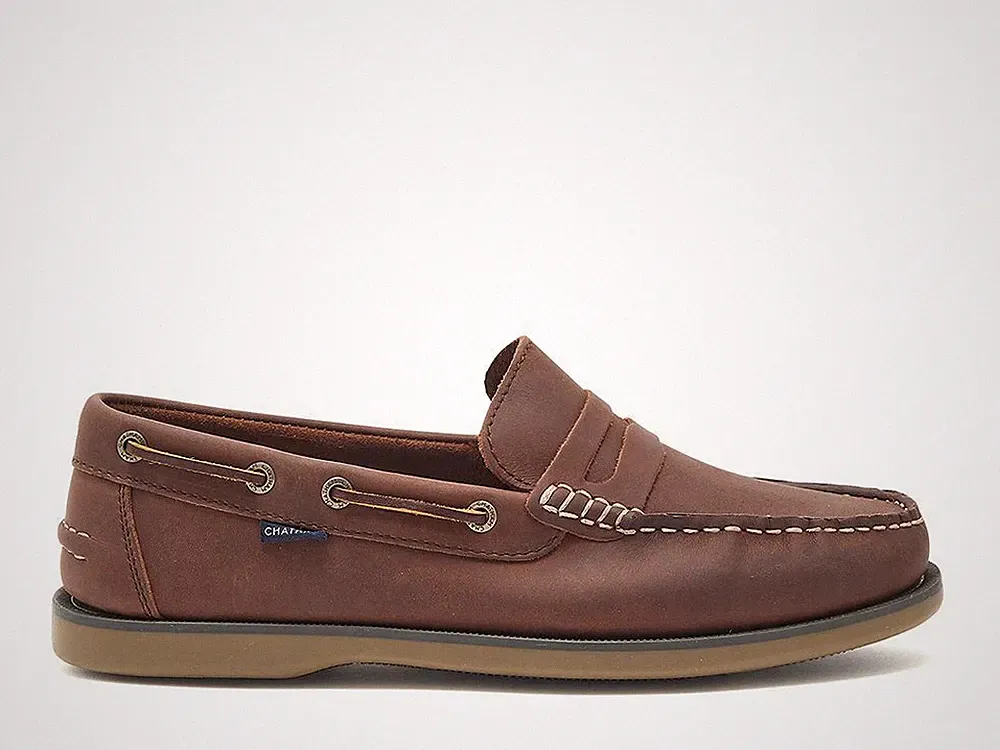Chatham Leder Halbschuhe für Herren - Shanklin in Burgund, 6-15