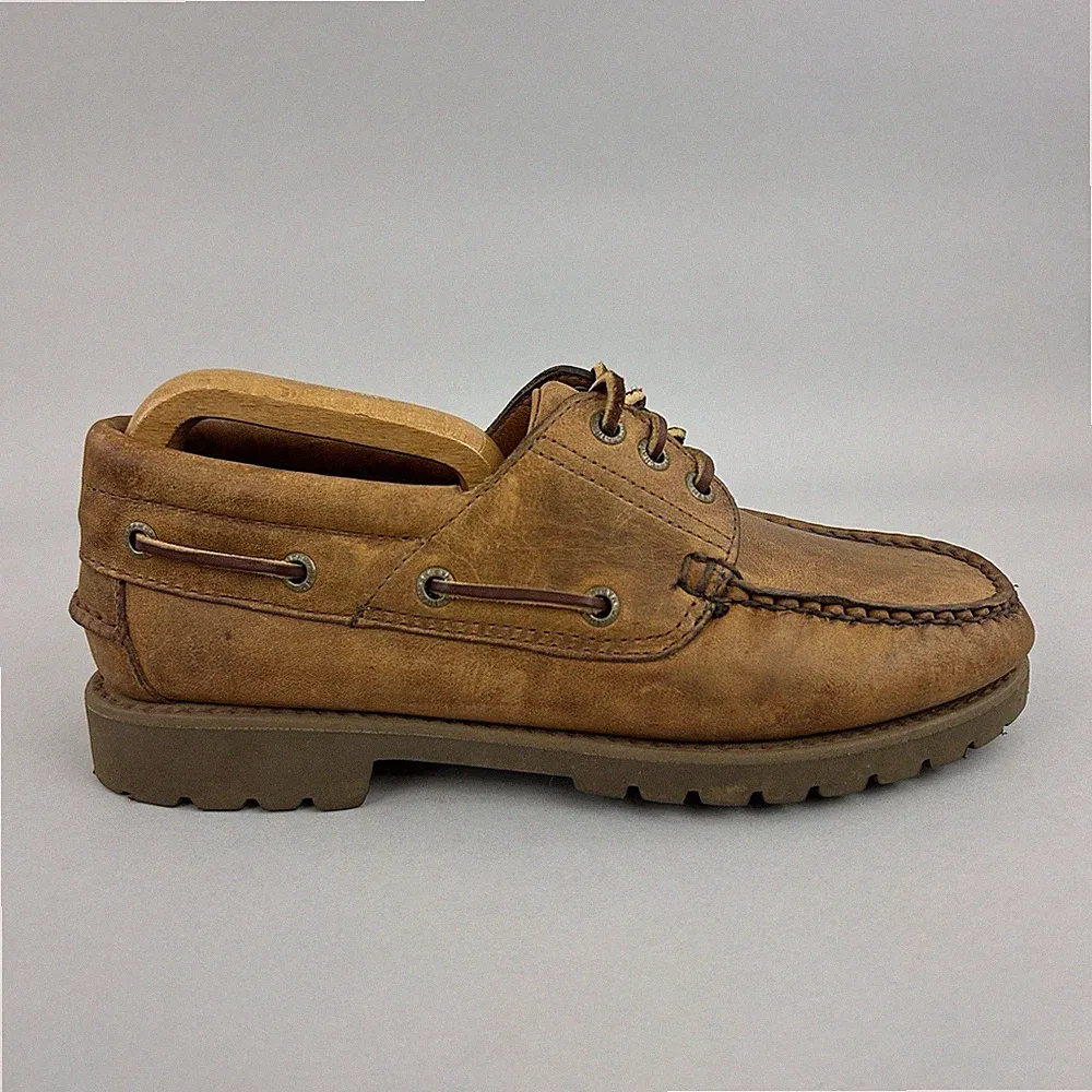 Chatham Schuhe Größe EU41 UK7 Braun Leder Boot Deck Freizeit Mokassins Halbschuhe