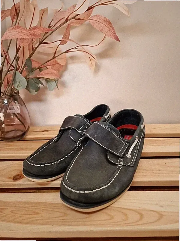 Chatham Sport Herren Leder Bootsschuhe Deck Halbschuhe Navy Hakenschlaufe UK 8,5