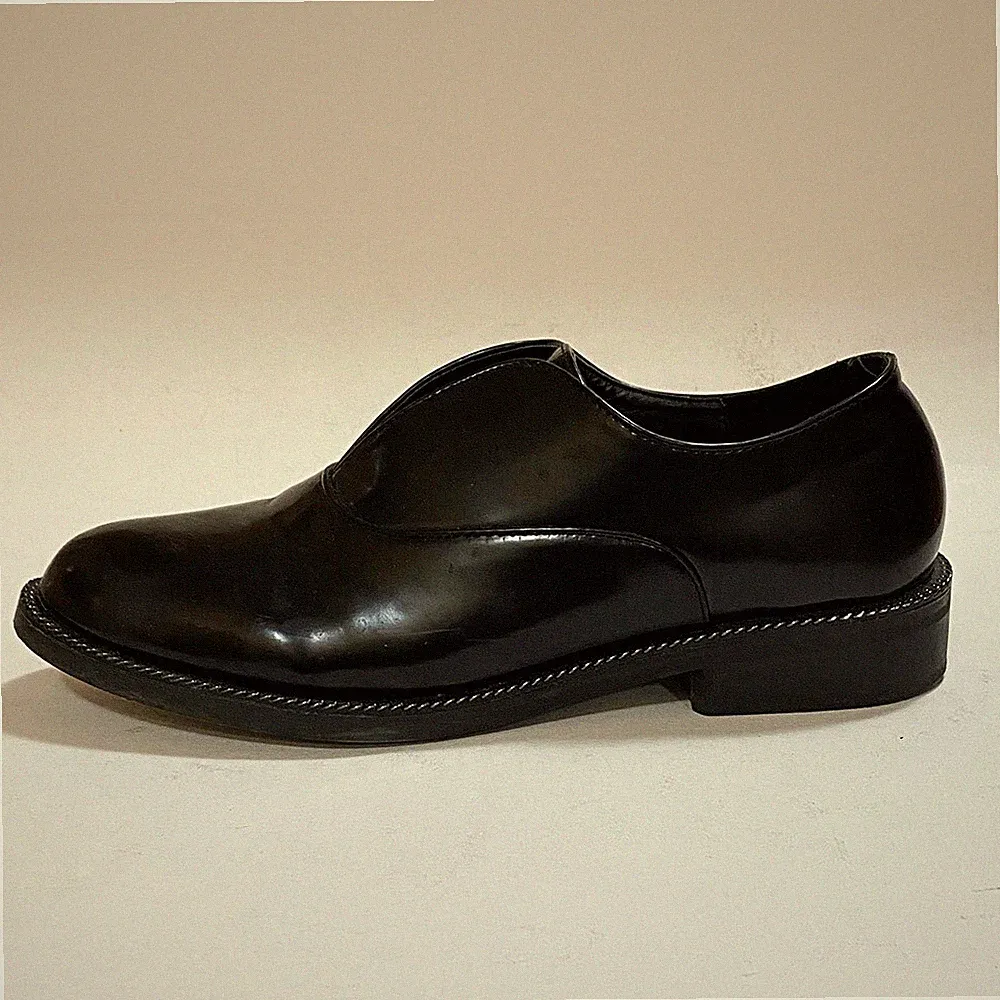 Chiara Foscari elegante klassische Schuhe Francesine Slipper 38 Goth Twee Preppy